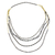 Labradorite and quartz beaded necklace, 'Midnight Serenade' - Labradorite Beaded Necklace from Thailand thumbail