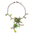 Carnelian and quartz flower necklace, 'Verdant Bouquet' - Carnelian and quartz flower necklace (image 2a) thumbail