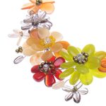 Cultured pearl and carnelian beaded necklace, 'Joyous Camellia' - Cultured pearl and carnelian beaded necklace