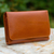 Leather trifold wallet, 'Infinite Brown' - Leather trifold wallet thumbail