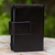 Leather wallet, 'Infinite Black' - Leather wallet thumbail