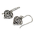 Sterling silver flower earrings, 'Blossoming Heart' - Sterling silver flower earrings (image 2b) thumbail