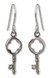 Sterling silver dangle earrings, 'Key to My Heart' - Sterling Silver Dangle Earrings (image 2a) thumbail