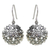 Sterling silver flower earrings, 'Hydrangea' - Unique Floral Sterling Silver Dangle Earrings (image 2a) thumbail