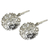 Sterling silver flower earrings, 'Hydrangea' - Unique Floral Sterling Silver Dangle Earrings (image 2b) thumbail