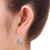 Sterling silver flower earrings, 'Hydrangea' - Unique Floral Sterling Silver Dangle Earrings (image 2c) thumbail