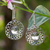 Sterling silver dangle earrings, 'Lotus Blossom' - Hand Made Floral Sterling Silver Dangle Earrings thumbail