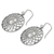 Sterling silver dangle earrings, 'Lotus Blossom' - Hand Made Floral Sterling Silver Dangle Earrings (image 2b) thumbail