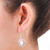 Sterling silver dangle earrings, 'Lotus Blossom' - Hand Made Floral Sterling Silver Dangle Earrings