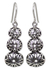 Sterling silver flower earrings, 'Flower Tower' - Sterling silver flower earrings (image 2a) thumbail