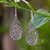 Sterling silver dangle earrings, 'Forest Dewdrop' - Sterling silver dangle earrings thumbail