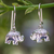 Sterling silver dangle earrings, 'Elegant Elephant' - Sterling silver dangle earrings thumbail