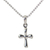 Sterling silver pendant necklace, 'Modern Cross' - Sterling Silver Pendant Necklace (image 2a) thumbail