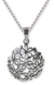 Sterling silver flower necklace, 'Hydrangea' - Floral Sterling Silver Pendant Necklace (image 2a) thumbail