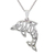 Sterling silver pendant necklace, 'Tiger Dolphin' - Sterling silver pendant necklace (image 2a) thumbail
