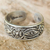 Sterling silver toe ring, 'Thai Flowers' - Floral Sterling Silver Toe Ring thumbail