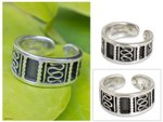 Sterling silver toe ring, 'Many Paths' - Modern Sterling Silver Toe Ring