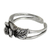 Sterling silver toe ring, 'Chiang Mai Rose' - Handcrafted Floral Sterling Silver Toe Ring from Thailand (image 2d) thumbail