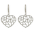 Sterling silver heart earrings, 'Paths of Love' - Sterling silver heart earrings thumbail