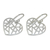 Sterling silver heart earrings, 'Paths of Love' - Sterling silver heart earrings (image 2b) thumbail