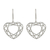 Sterling silver heart earrings, 'Web of Love' - Sterling silver heart earrings thumbail