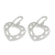 Sterling silver heart earrings, 'Web of Love' - Sterling silver heart earrings (image 2b) thumbail