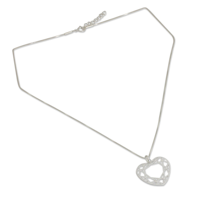 Herz-Halskette aus Sterlingsilber - Herz-Halskette aus Sterlingsilber