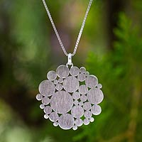 Sterling silver pendant necklace, 'In the World'
