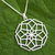 Sterling silver floral necklace, 'Puzzling Bloom' - Sterling silver floral necklace (image 2) thumbail