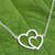 Sterling silver heart necklace, 'Love Unites' - Sterling silver heart necklace (image 2) thumbail