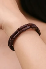 Men's leather wristband bracelet, 'World' - Men's Unique Braided Leather Bracelet