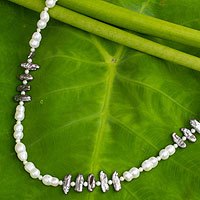 Cultured pearl strand necklace, 'Ideal Beauty'