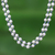 Cultured pearl long strand necklace, 'White Frost' - Cultured Pearl Necklace thumbail