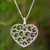 Sterling silver heart necklace, 'Thai Love' - Sterling silver heart necklace