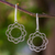 Sterling silver flower earrings, 'Blossoming Atoms' - Sterling silver flower earrings thumbail
