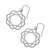 Sterling silver flower earrings, 'Blossoming Atoms' - Sterling silver flower earrings (image 2b) thumbail