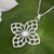Blumenhalskette aus Sterlingsilber - Halskette aus Sterlingsilber, handgefertigter Schmuck
