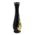 Lacquered decorative wood vase, 'Golden Orchid' - Hand Crafted Thai Lacquered Vase Gold Leaf Orchid