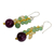 Citrine cluster earrings, 'Sweet Berries' - Handcrafted Citrine and Quartz Cluster Earrings (image 2b) thumbail