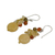Citrine and carnelian cluster earrings, 'Yellow Rose' - Quartz Carnelian Citrine Cluster Earrings (image 2b) thumbail