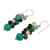 Cultured pearl cluster earrings, 'Verdant Vineyard' - Thai Pearl Green Agate Quartz Cluster Earrings (image 2b) thumbail