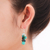 Cultured pearl cluster earrings, 'Verdant Vineyard' - Thai Pearl Green Agate Quartz Cluster Earrings (image 2c) thumbail