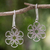 Sterling silver dangle earrings, 'Frozen Snowflakes' - Women's Sterling Silver Earrings Artisan Jewelry (image 2) thumbail