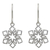 Sterling silver dangle earrings, 'Blossoming Snowflakes' - Artisan Jewelry Women's Sterling Silver Earrings (image 2a) thumbail