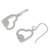 Sterling silver heart earrings, 'Heartfelt Elephants' - Sterling Silver Heart Elephant Earrings