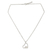 Sterling silver heart necklace, 'Heartfelt Elephant' - Thai Elephant Jewellery Necklace in Sterling Silver
