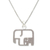 Sterling silver pendant necklace, 'Elephantine Motherhood' - Artisan Jewelry Elephant Necklace in Sterling Silver thumbail