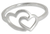 Sterling silver heart ring, 'Love Unites' - Thai Jewelry Sterling Silver Handmade Ring thumbail