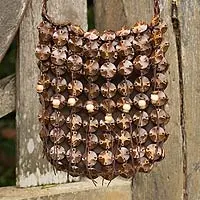 Coconut shell shoulder bag, 'Eco Lover'