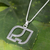 Sterling silver pendant necklace, 'Elephant Silhouette' - Thai Artisan Sterling Silver Necklace Jewelry (image 2) thumbail